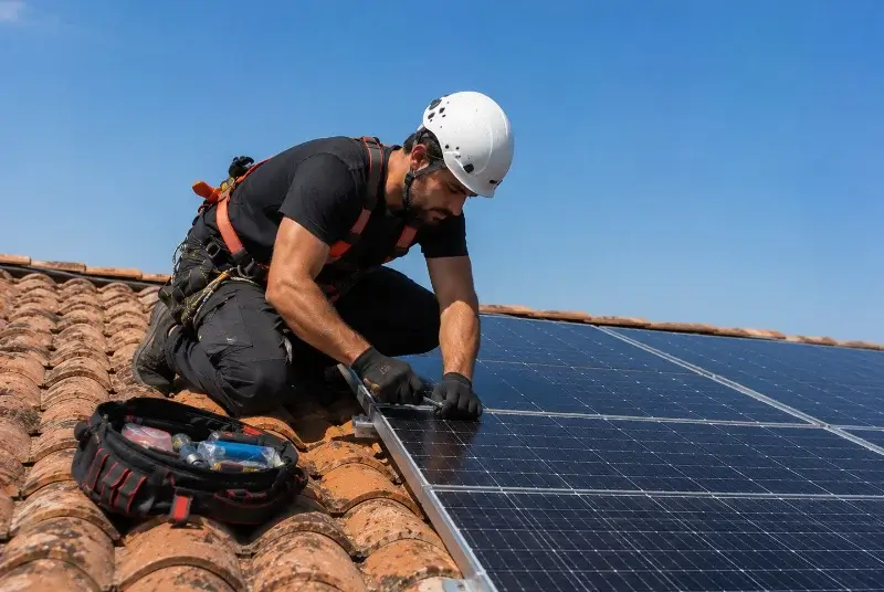 Maintenance et monitoring de panneaux solaires à Locoal-Mendon